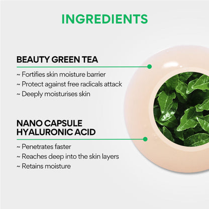 Innisfree Hyaluronic Acid Green Tea Seed Serum For Glowing & Hydrated Skin