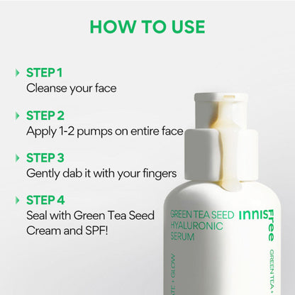 Innisfree Hyaluronic Acid Green Tea Seed Serum For Glowing & Hydrated Skin