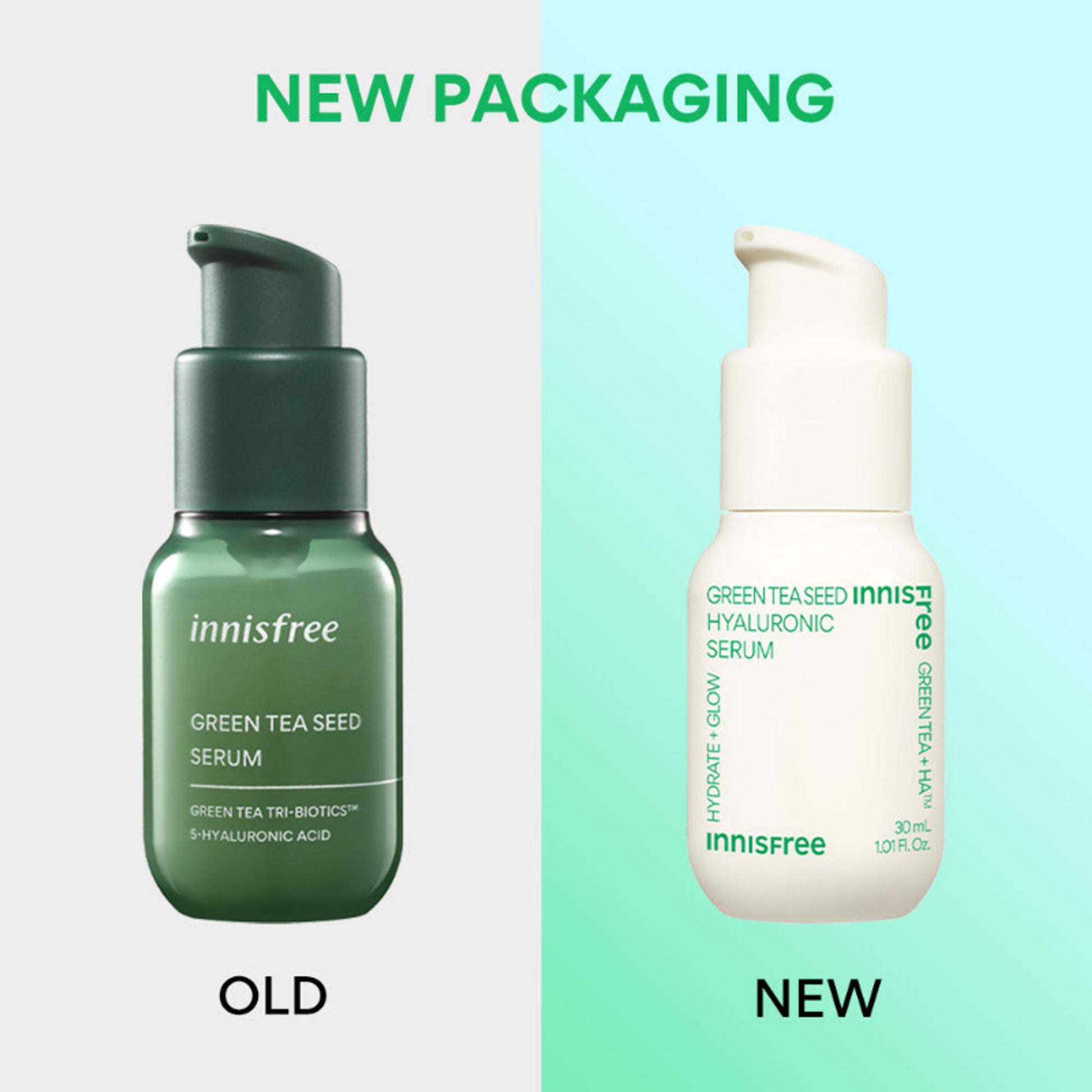 Innisfree Hyaluronic Acid Green Tea Seed Serum For Glowing & Hydrated Skin