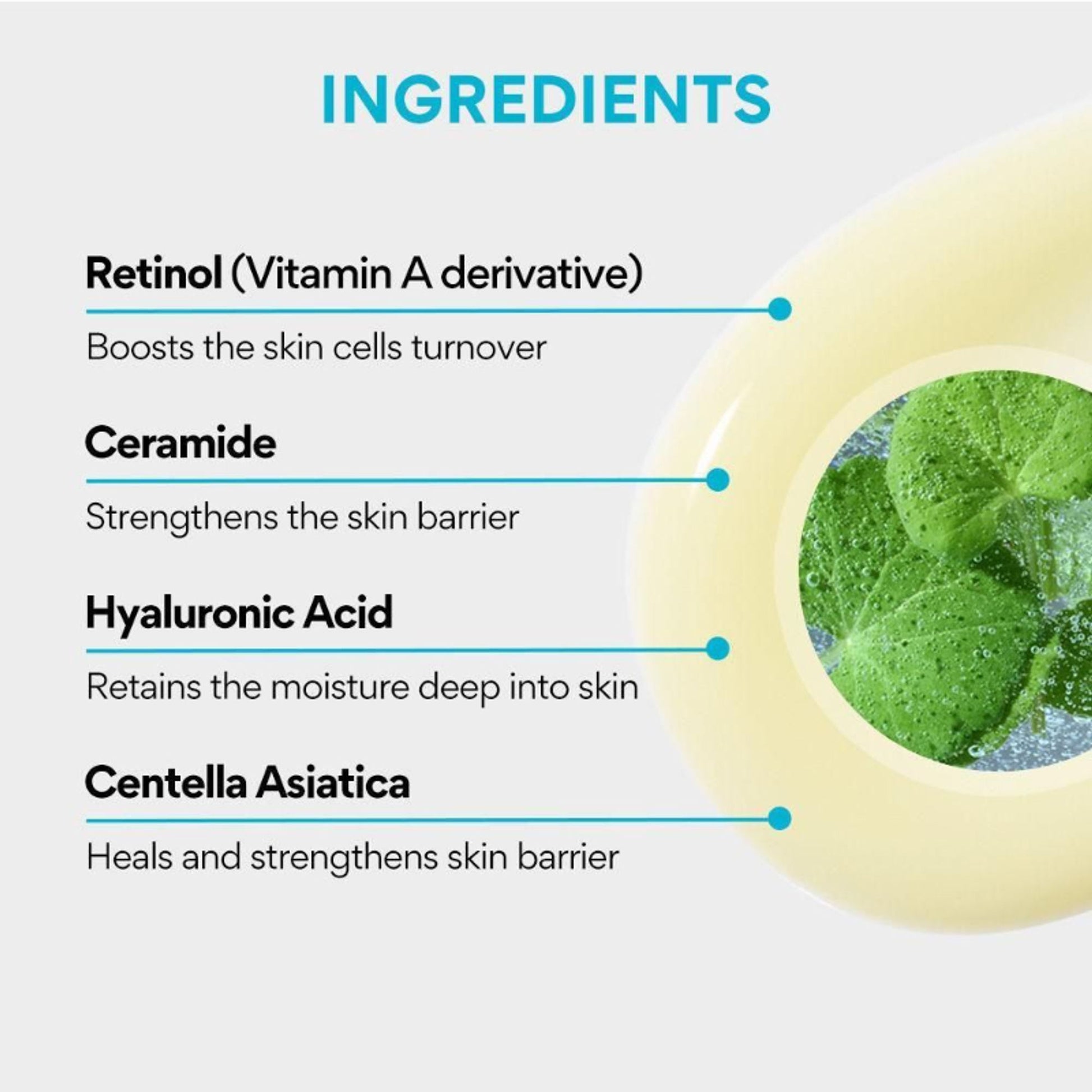 Innisfree Retinol Cica Repair Ampoule With Hyaluronic Acid, Reduces Skin Blemishes - Sensitive Skin