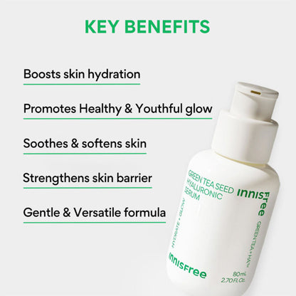 Innisfree Hyaluronic Acid Green Tea Seed Serum For Glowing & Hydrated Skin