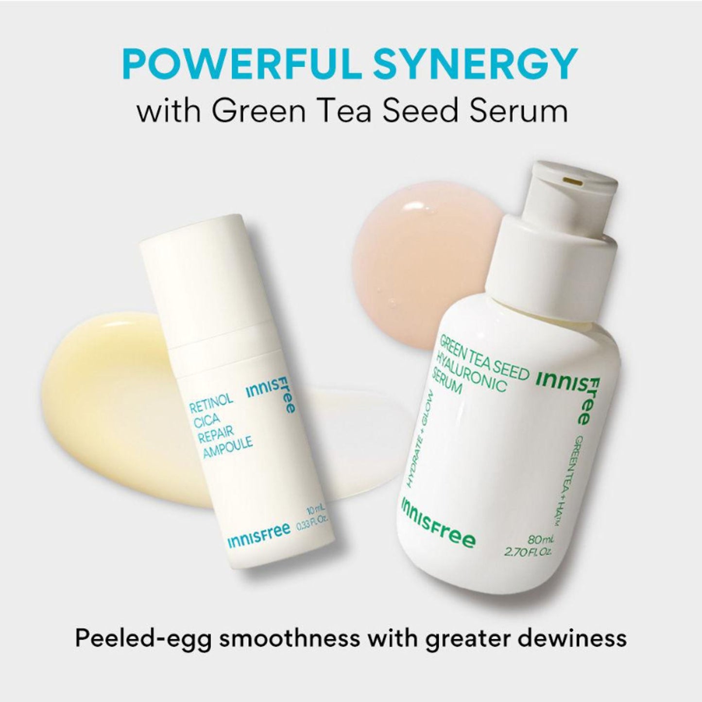 Innisfree Retinol Cica Repair Ampoule With Hyaluronic Acid, Reduces Skin Blemishes - Sensitive Skin