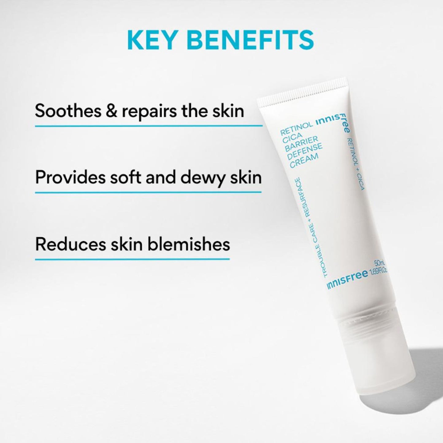 Innisfree Retinol Cica Barrier Cream - Strengthens & Soothes Skin