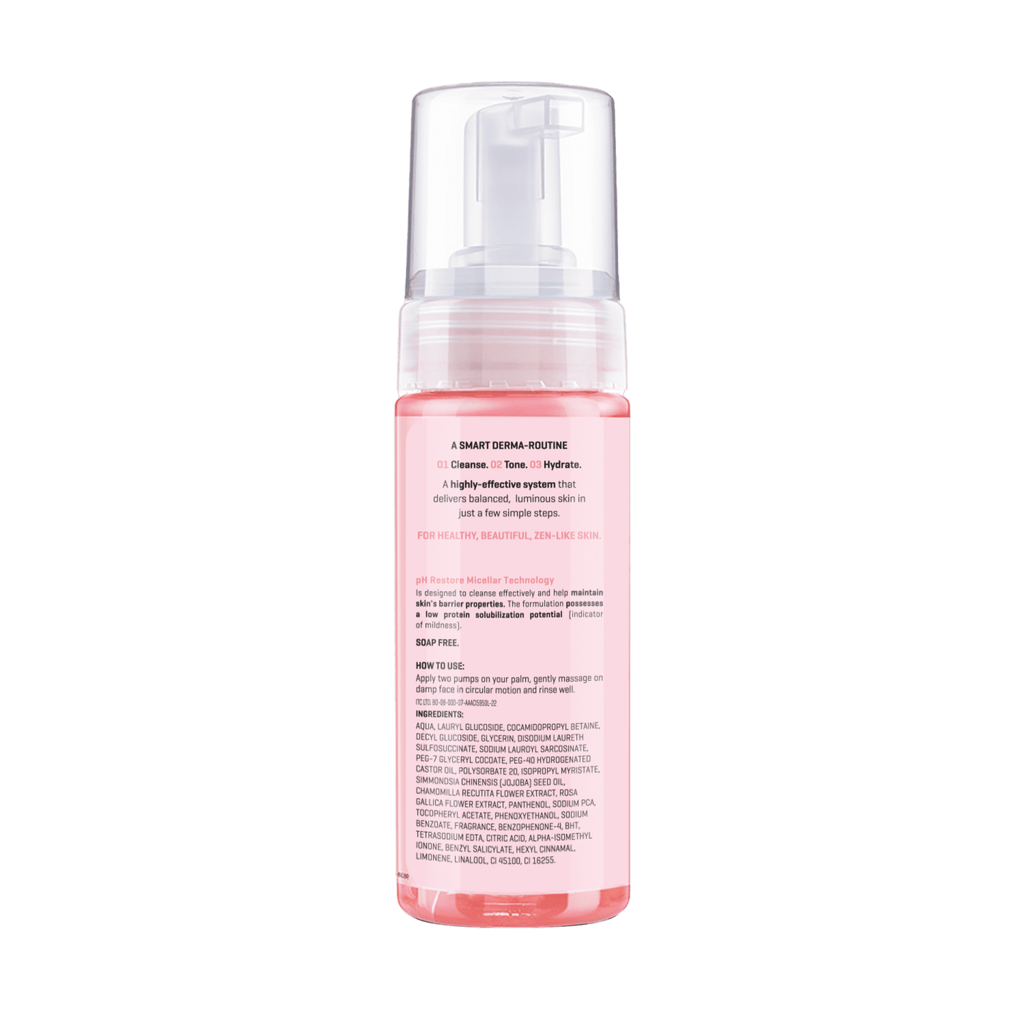 Dermafique pH Restore Foaming Mousse, Mild & Gentle Face Wash, Amino Acids, Glycerine