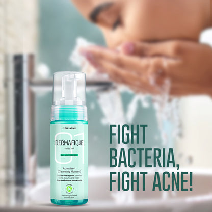 Dermafique Acne Cleansing Mousse Facewash With Salicylic Acid & Niacinamide - Disrupts Biofilm
