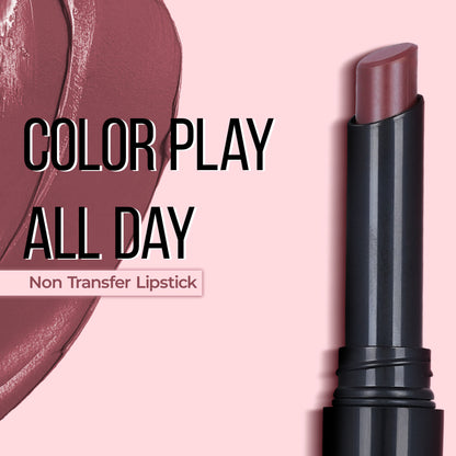 FASHION COLOUR Play All Day Non Transfer Lipstick - Warm Peach