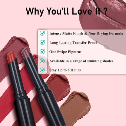FASHION COLOUR Play All Day Non Transfer Lipstick - Warm Peach