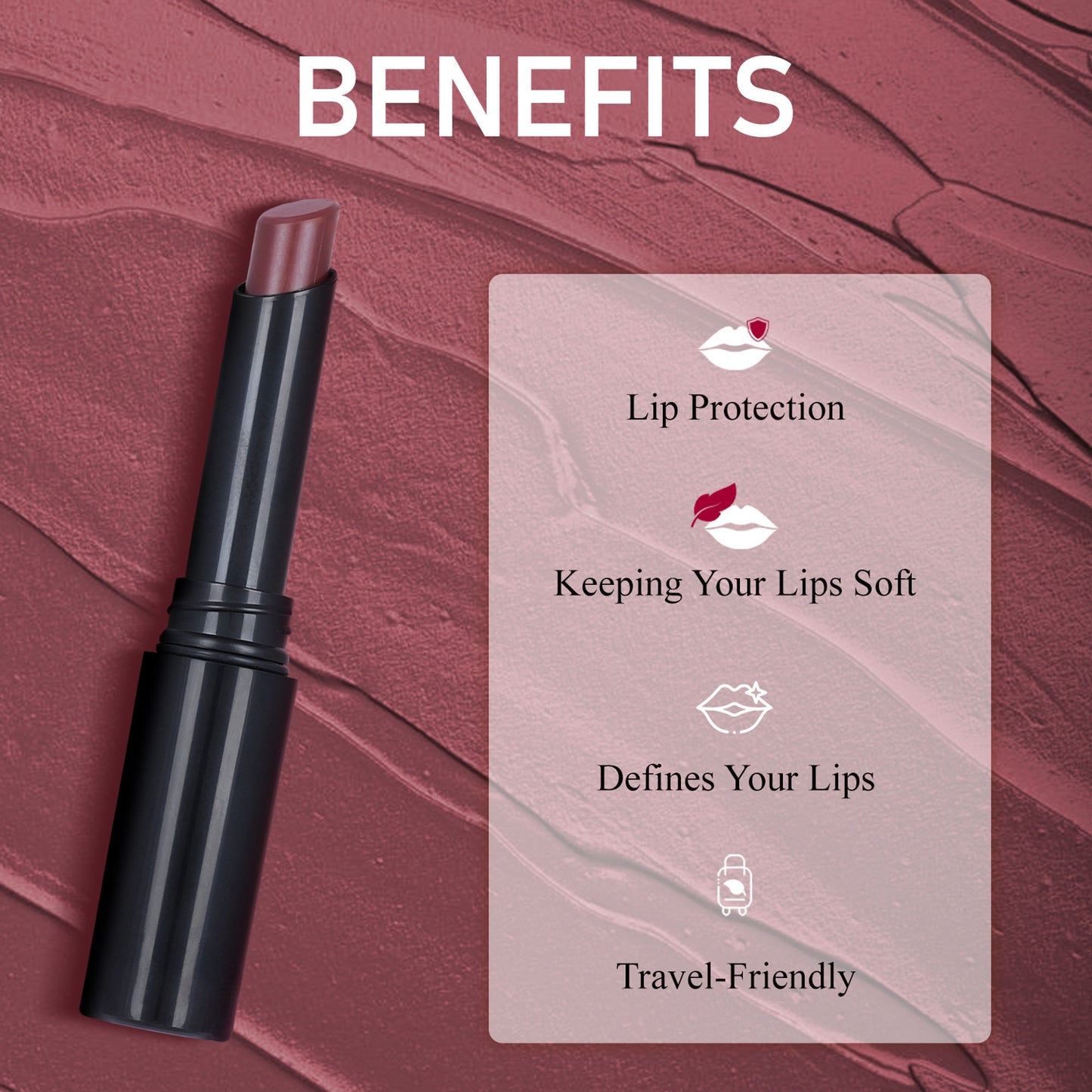 FASHION COLOUR Play All Day Non Transfer Lipstick - Rust Red