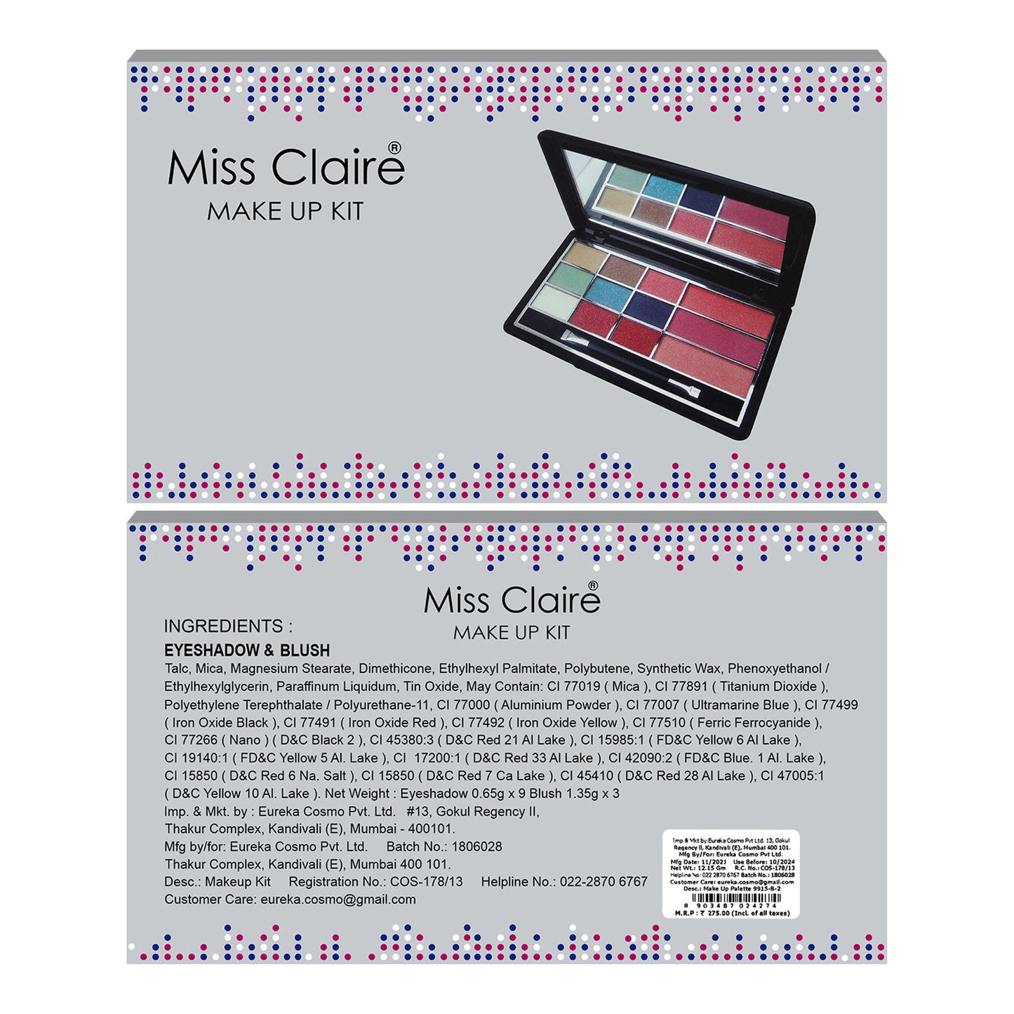 Miss Claire Make Up Palette - 9915 B-2