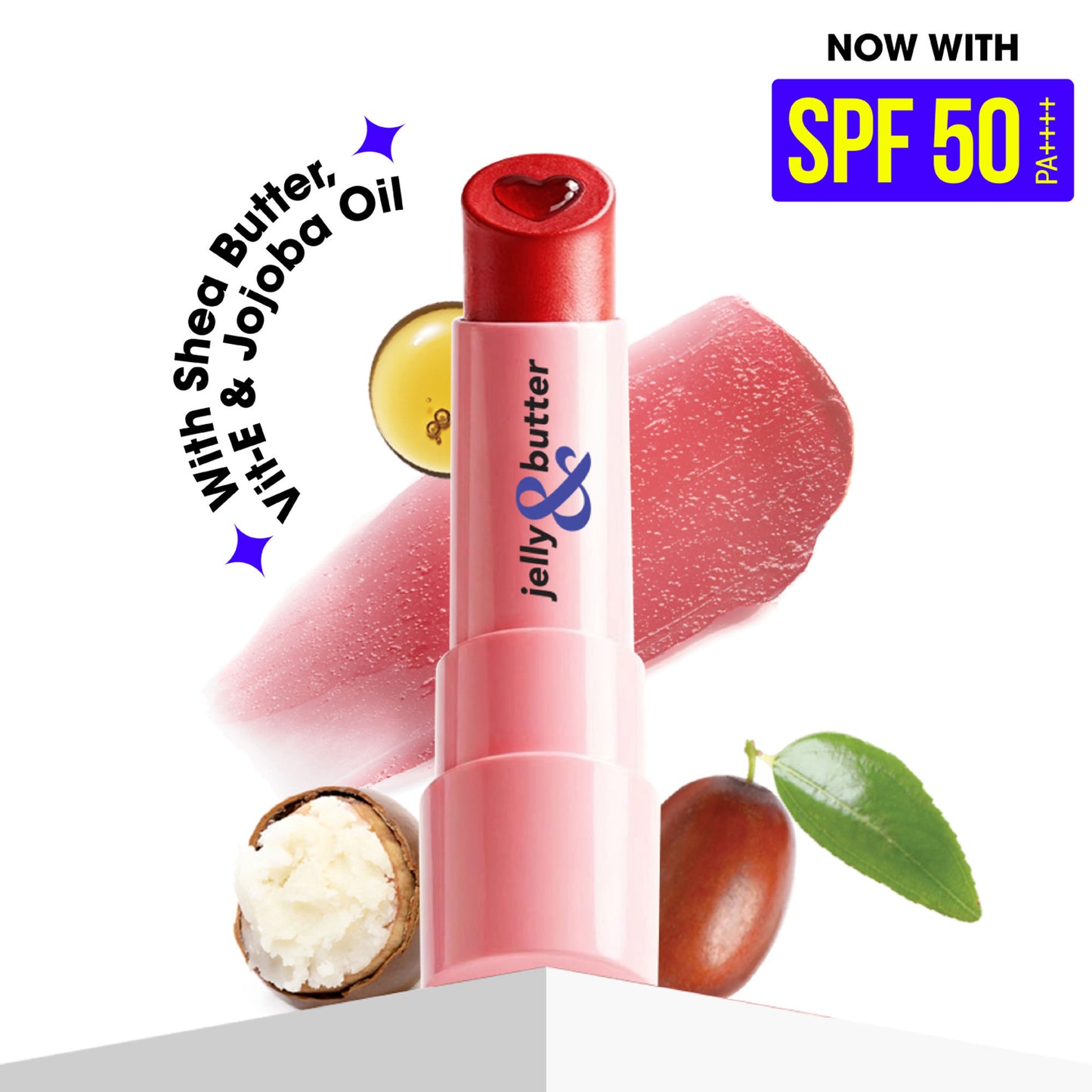 Blue Heaven Jelly & Butter SPF 50 PA ++++ Hydrating Lip Balm - Light Red