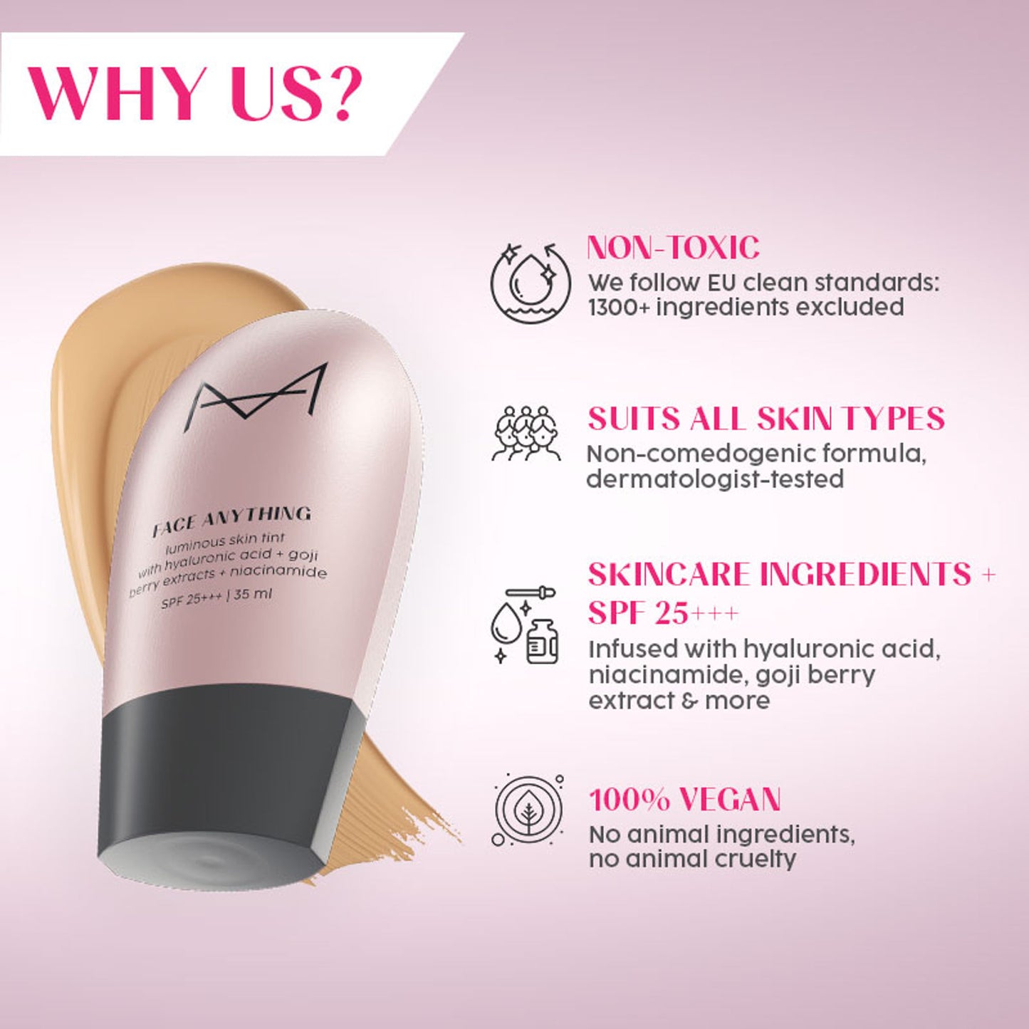 House Of Makeup Face Anything Luminous Skin Tint For Glass Skin - F10 Fair Skin Tone