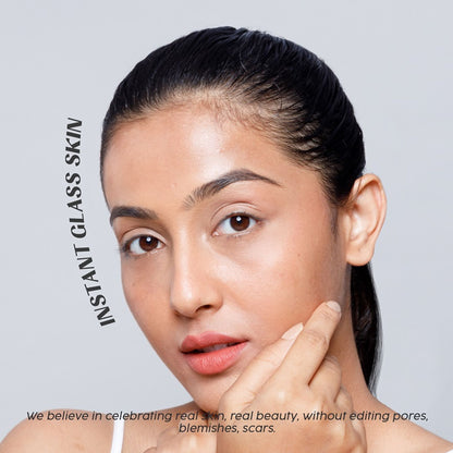 House of Makeup Face Anything Luminous Skin Tint in M10 Medium for glass skin, showing the product bottle with a luminous finish.