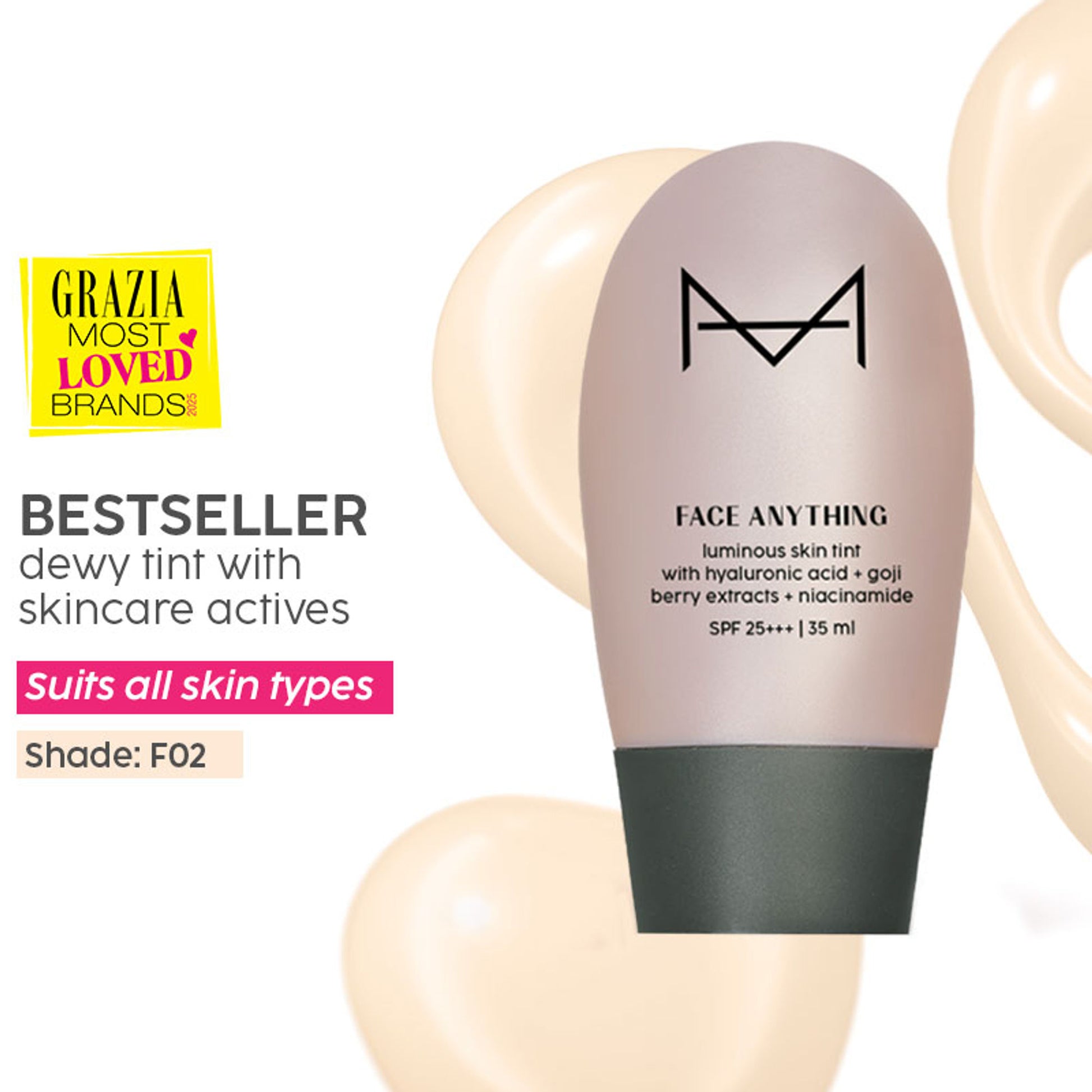 House Of Makeup Face Anything Luminous Skin Tint For Glass Skin - F02 Fair Skin Tone