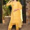 Dhiyona IE Ethnic Motifs Embroidered Thread Work Pure Cotton Kurta with Trousers & Dupatta
