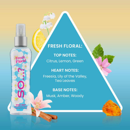 SO... Fragrance Fresh Floral Body Mist Fragrance Spray For Her