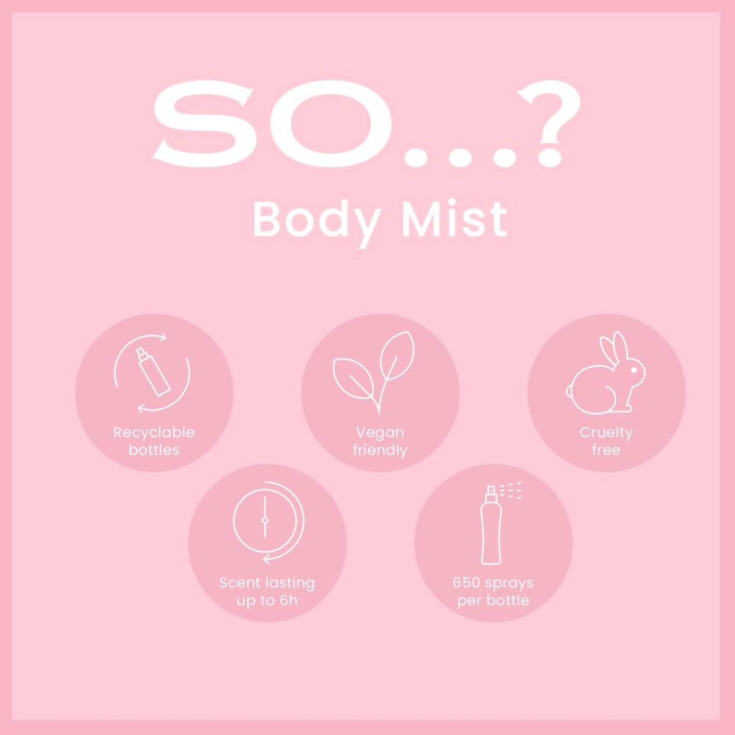 SO... Fragrance Fresh Floral Body Mist Fragrance Spray For Her