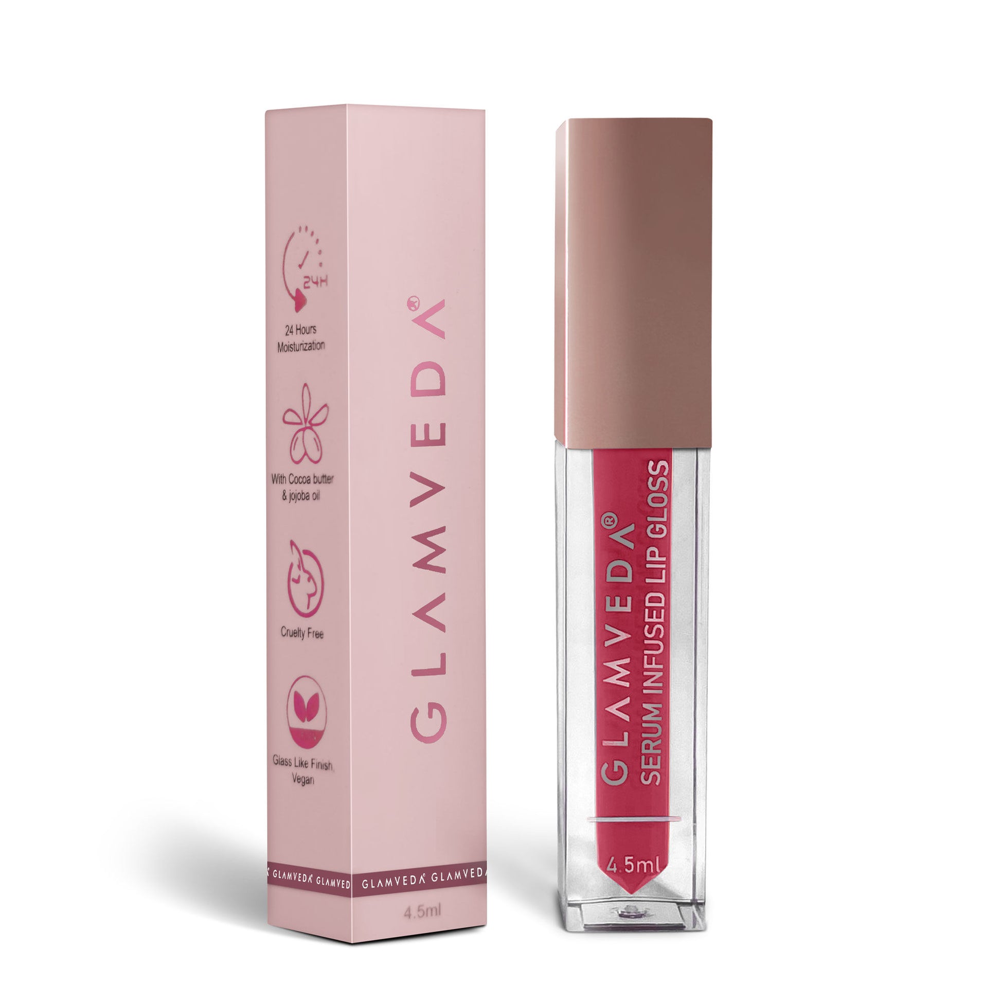 Glamveda High Shine Serum Infused Lip Gloss - Foxy