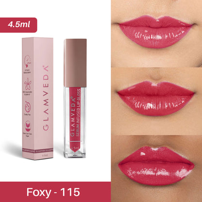 Glamveda High Shine Serum Infused Lip Gloss - Foxy