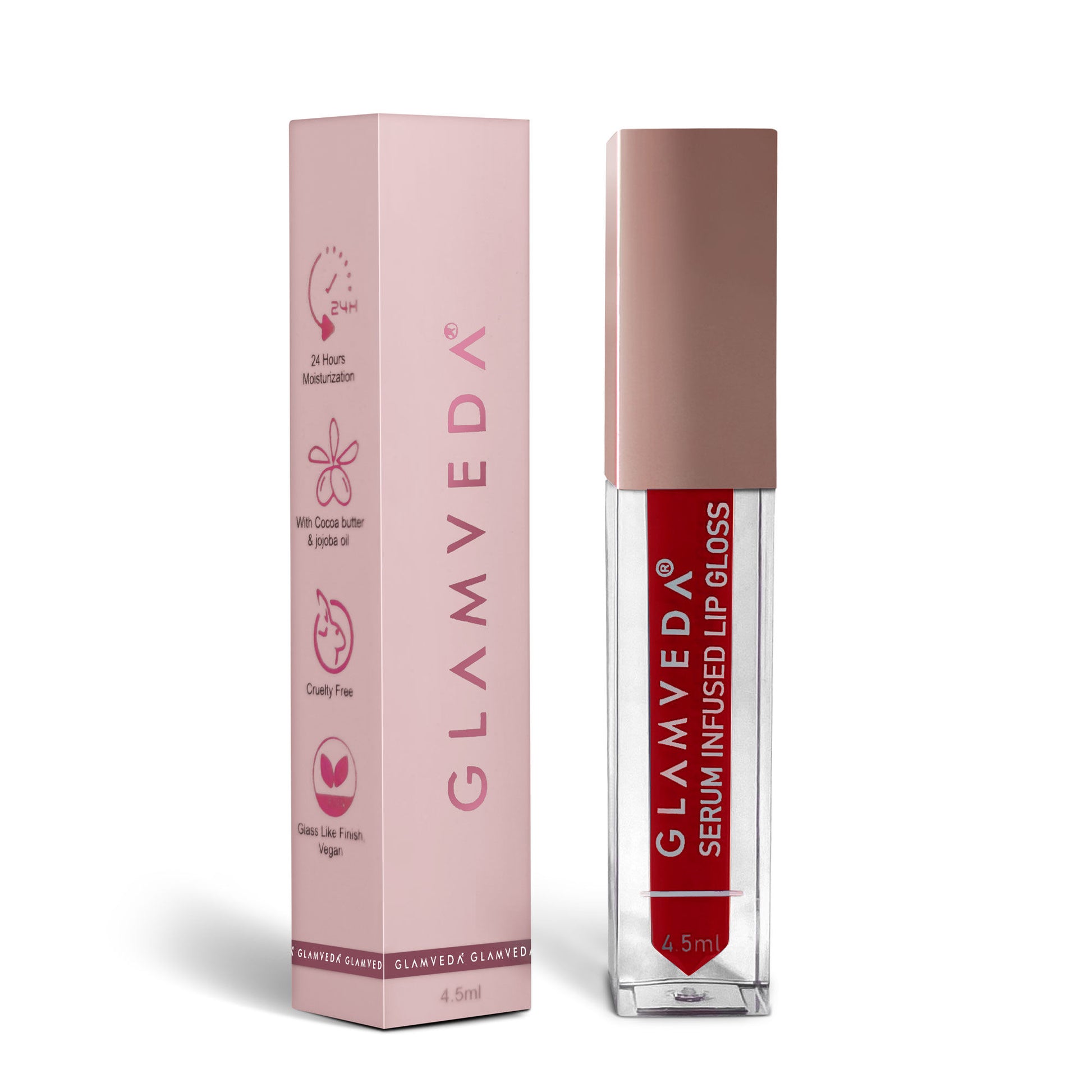Glamveda High Shine Serum Infused Lip Gloss - Love