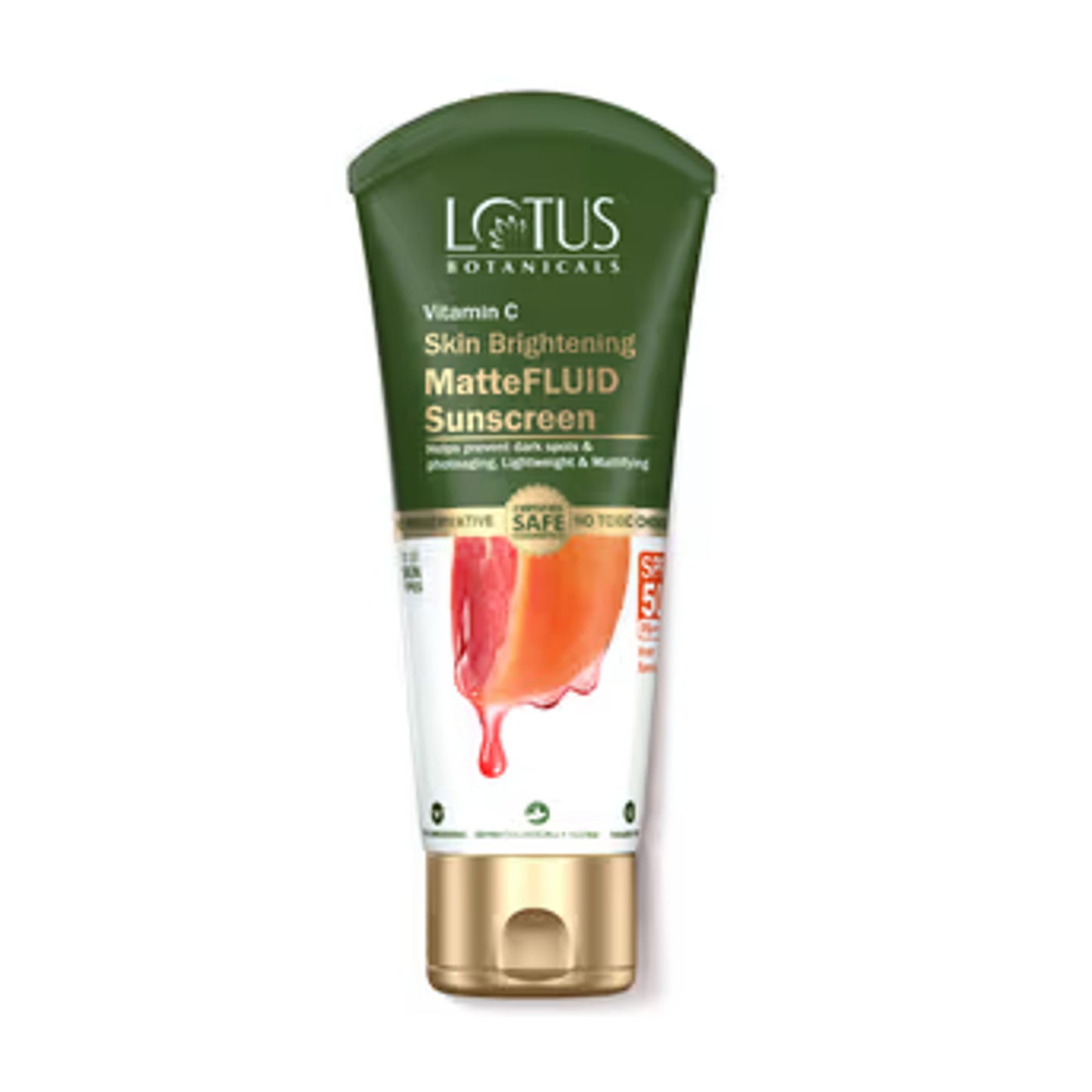 Lotus Botanicals Vitamin C Skin Brightening Mattefluid Sunscreen SPF 50 & No WhiteCast Formula