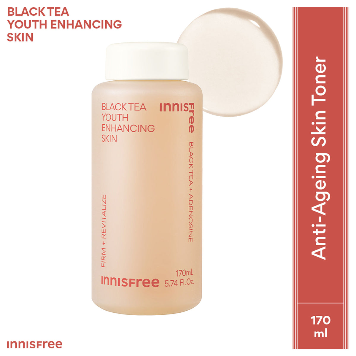 Innisfree Black Tea Youth Toner - Anti-Aging & Hydrating Formula