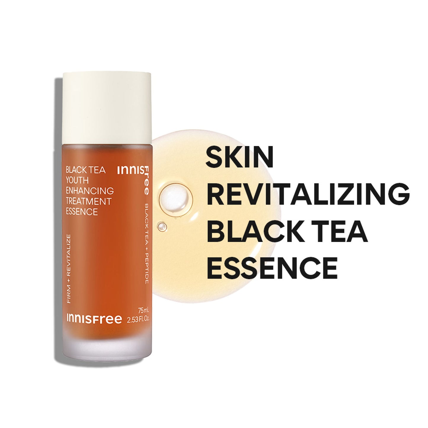 Innisfree Black Tea Youth Enhancing Treatment Essence For Anti-Wrinkle Effect - Evens Out Skin Tone