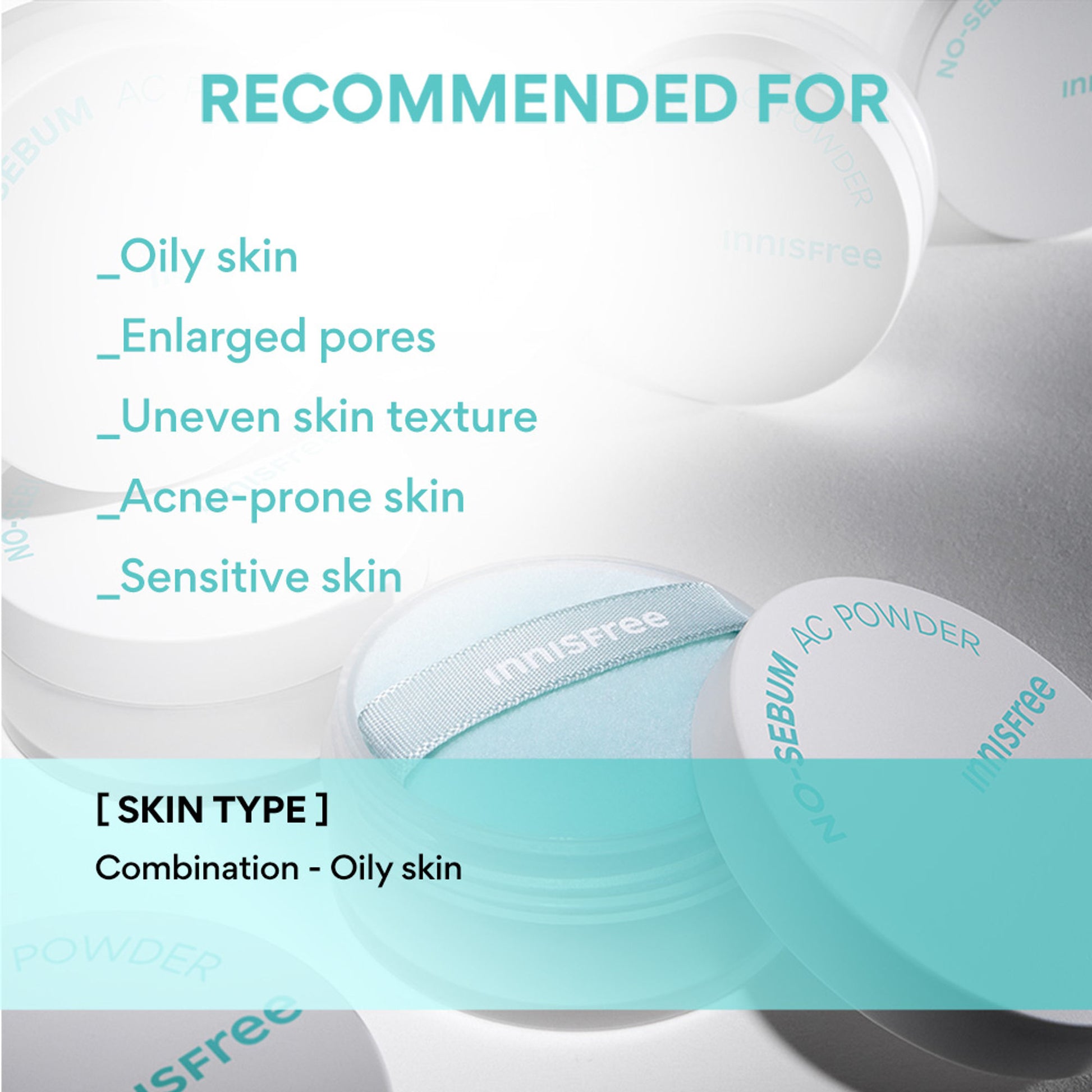 Innisfree No Sebum AC Powder With Matte Finish - Controls Excess Sebum