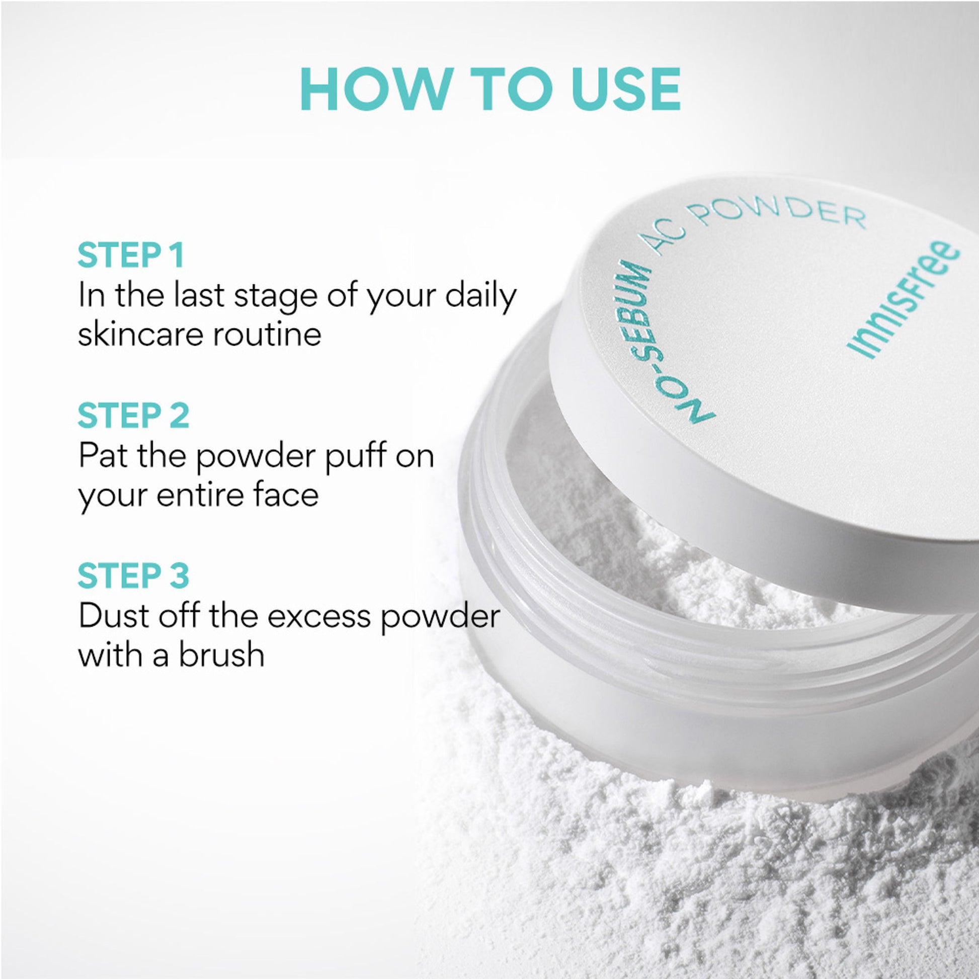 Innisfree No Sebum AC Powder With Matte Finish - Controls Excess Sebum