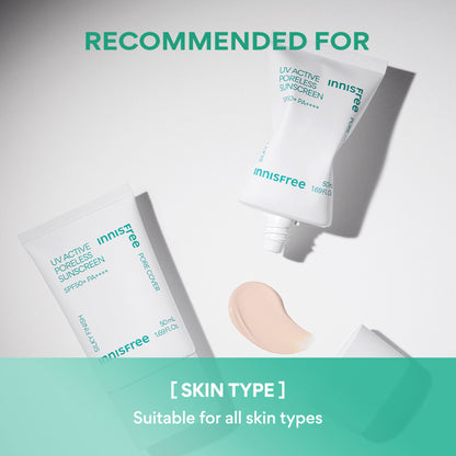 Innisfree UV Active Poreless Sunscreen SPF 50+ - Smooth Even Tone