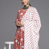 Dhiyona VA Women'sFloral Printed Pure Cotton Kurta with Trousers & With Dupatta