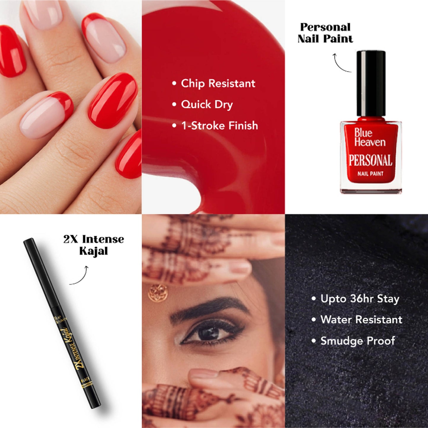 Blue Heaven Shringaar Makeup Kit - Pack of 6