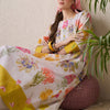 Dhiyona IE Floral Printed Round Neck Pure Cotton Straight Kurta With Trouser