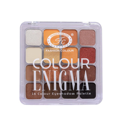 FASHION COLOUR Enigma 16 Colour Eyeshadow Palette - Shade 01
