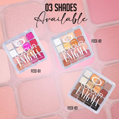 FASHION COLOUR Enigma 16 Colour Eyeshadow Palette - Shade 03