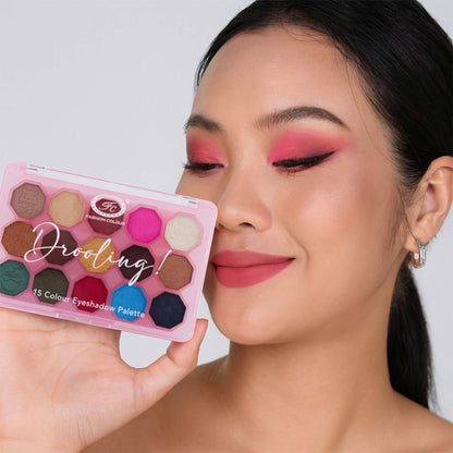 FASHION COLOUR Drooling 15 Colour Eyeshadow Palette - Shade 02