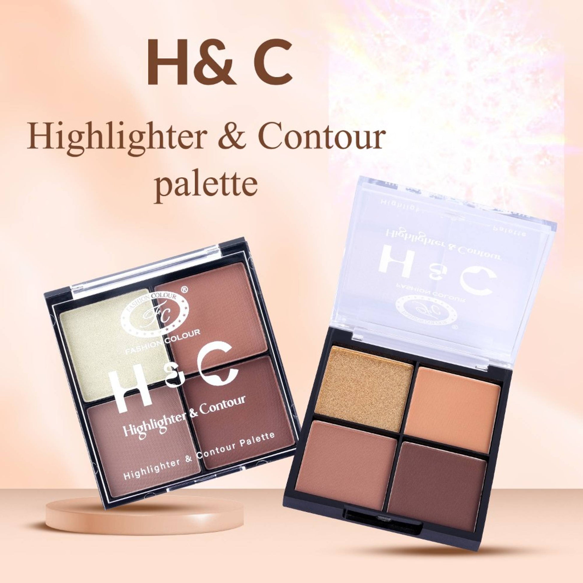 FASHION COLOUR H & C Highlighter & Contour Palette Radiant Glow - Shade 02