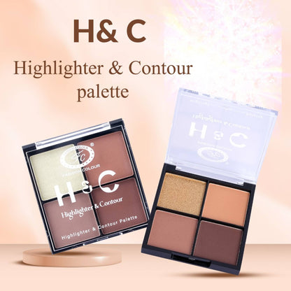 FASHION COLOUR H & C Highlighter & Contour Palette Radiant Glow - Shade 03