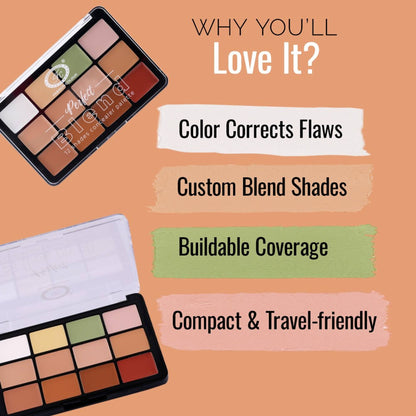 FASHION COLOUR Perfect Blend 12 Shades Concealer Palette - Shade 01