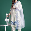 Dhiyona IE Floral Embroidered Kurta with Trousers & Dupatta