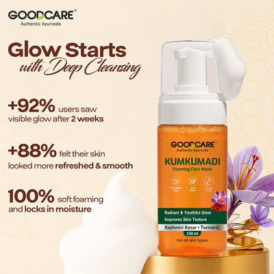 GOODCARE Ayurvedic Kumkumadi Foaming Face Wash With Saffron & Turmeric