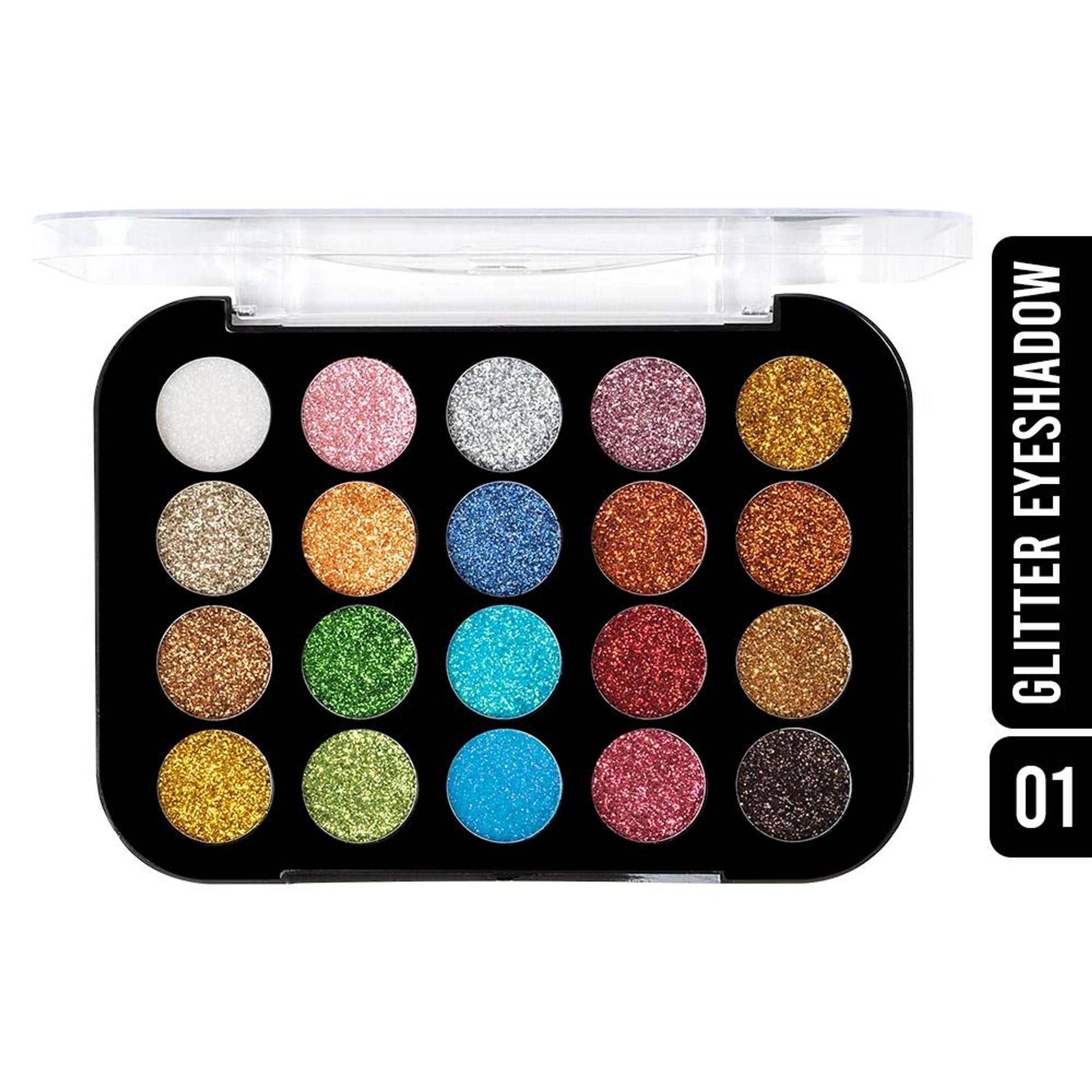 Shryoan 20 Glitter Shades Eyeshadow Palette - Glitter Eyeshadow 01