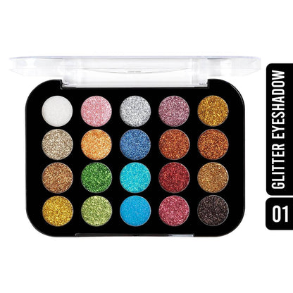 Shryoan 20 Glitter Shades Eyeshadow Palette - Glitter Eyeshadow 01