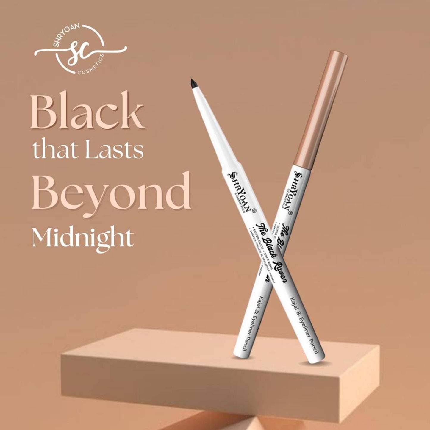 Shryoan Revolving Kajal Pencil - Black