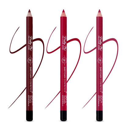 Shryoan Pretty Me Bold Lipliner & Eye Liner Pencil - Multicolor - Set Of 3