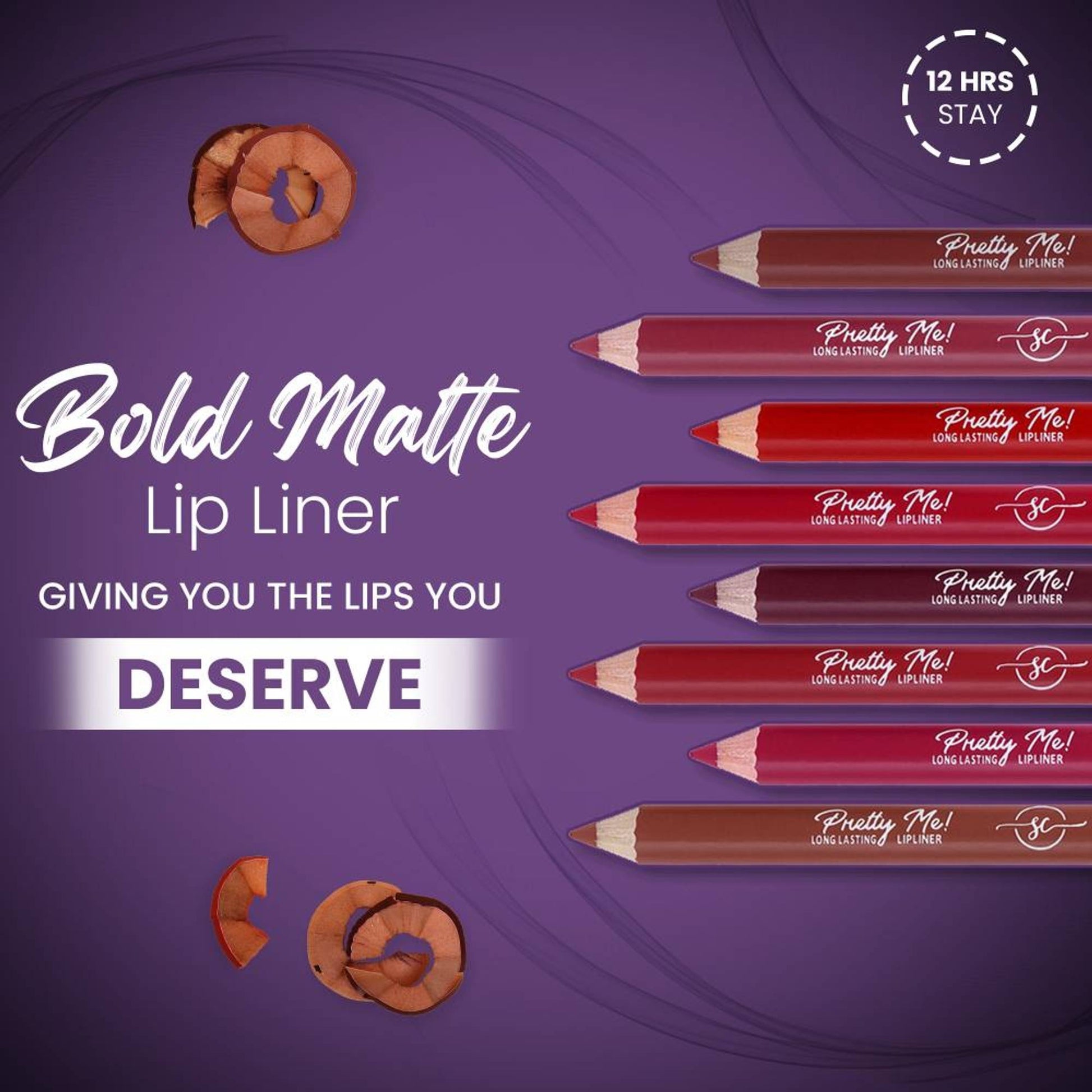 Shryoan Pretty Me Bold Lipliner & Eye Liner Pencil - Multicolor - Set Of 2