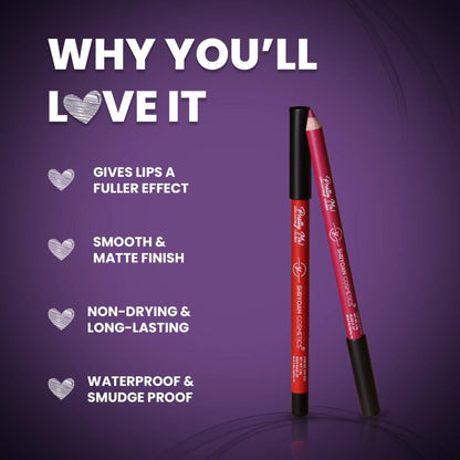 Shryoan Pretty Me Bold Lipliner & Eye Liner Pencil - Multicolor - Set Of 2