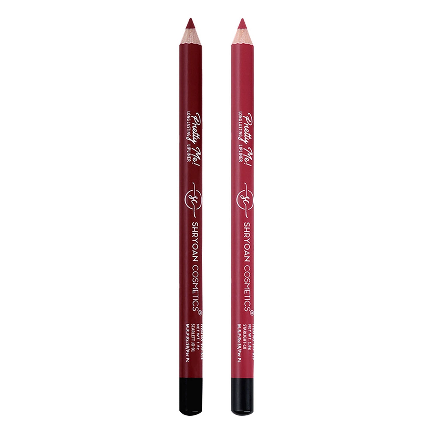 Shryoan Pretty Me Bold Lipliner & Eye Liner Pencil - Multicolor - Set Of 2