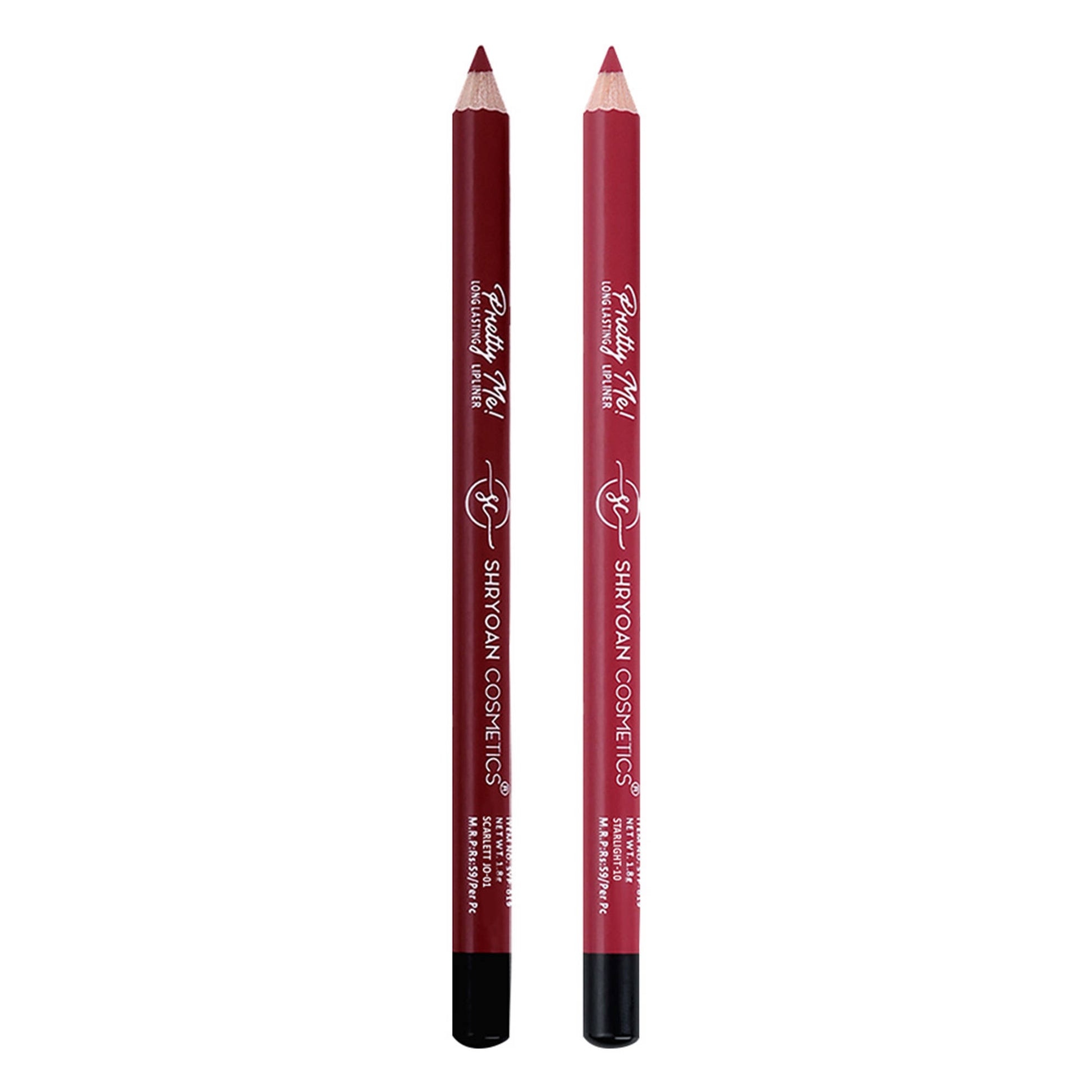 Shryoan Pretty Me Bold Lipliner & Eye Liner Pencil - Multicolor - Set Of 2