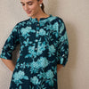 Dhiyona IE Printed Mandarin Collar Tunic With Palazzo