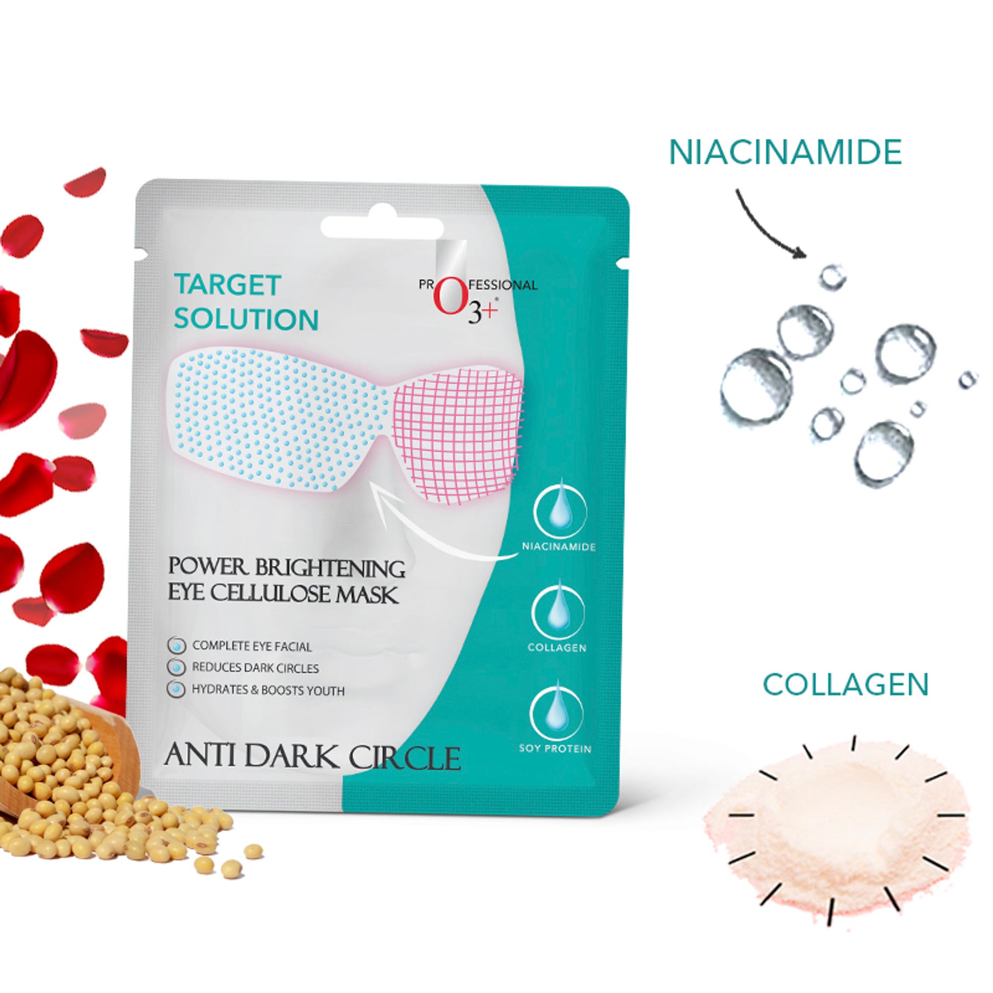O3+ Power Brightening Anti Dark Circle Eye Sheet Mask
